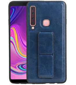 Grip Stand Hardcase Backcover voor Samsung Galaxy A9 (2018) Blauw Grip Stand Hardcase Backcover voor Samsung Galaxy A9 (2018) Blauw