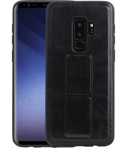 Grip Stand Hardcase Backcover voor Samsung Galaxy S9 Plus Zwart