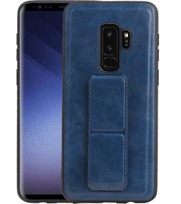 Grip Stand Hardcase Backcover voor Samsung Galaxy S9 Plus Blauw