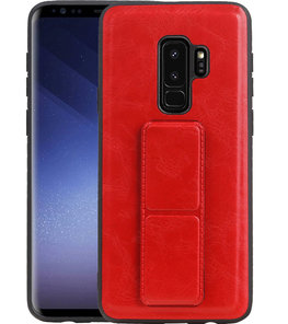 Grip Stand Hardcase Backcover voor Samsung Galaxy S9 Plus Rood