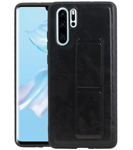 Grip Stand Hardcase Backcover voor Huawei P30 Pro Zwart
