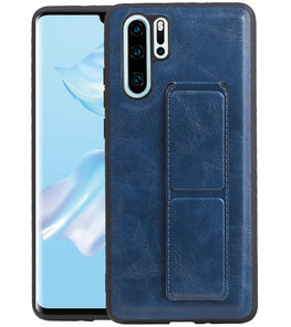 Grip Stand Hardcase Backcover voor Huawei P30 Pro Blauw
