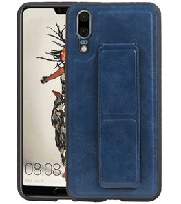 Grip Stand Hardcase Backcover voor Huawei P20 Blauw