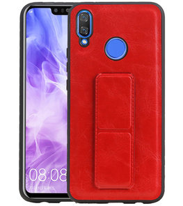 Grip Stand Hardcase Backcover voor Huawei Nova 3 Rood Grip Stand Hardcase Backcover voor Huawei Nova 3 Rood