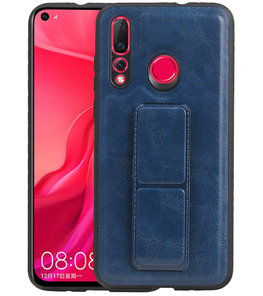 Grip Stand Hardcase Backcover voor Huawei Nova 4 Blauw Grip Stand Hardcase Backcover voor Huawei Nova 4 Blauw