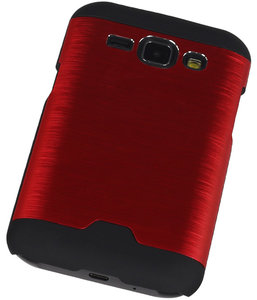 Lichte Aluminium Hardcase Samsung Galaxy J1 Rood