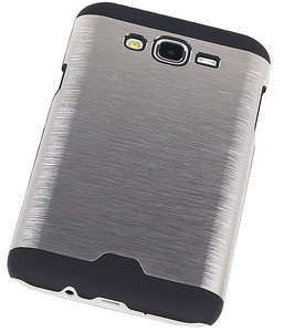 Lichte Aluminium Hardcase Samsung Galaxy J7 Zilver