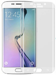 Wit Glitter Samsung Galaxy S6 Edge Tempered Glass Screen Protector