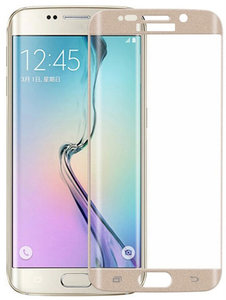 Goud Glitter Samsung Galaxy S6 Edge Tempered Glass Screen Protector